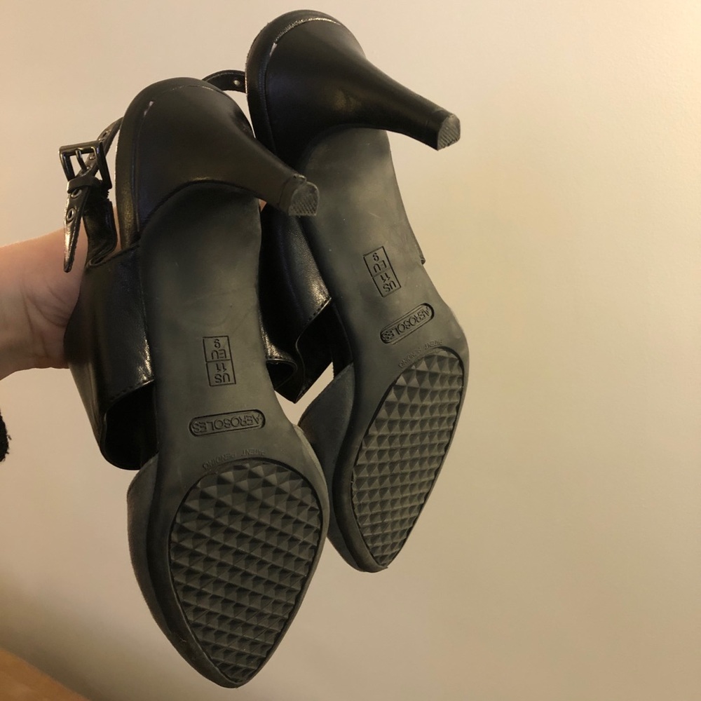 Aerosoles | Gray suede / black leather heels - Picture 7 of 7